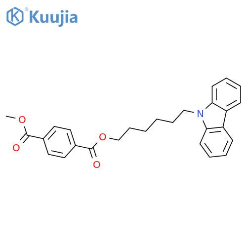 1,4-BENZENEDICARBOXYLIC ACID, 6-(9H-CARBAZOL-9-YL)HEXYL METHYL ESTER structure
