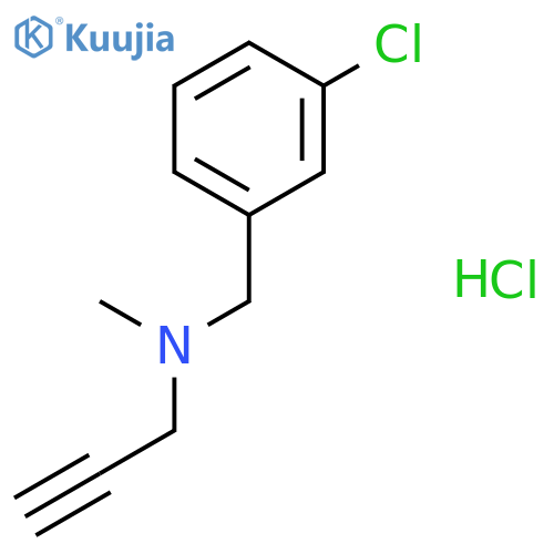 Benzenemethanamine, 3-chloro-N-methyl-N-2-propynyl-, hydrochloride structure