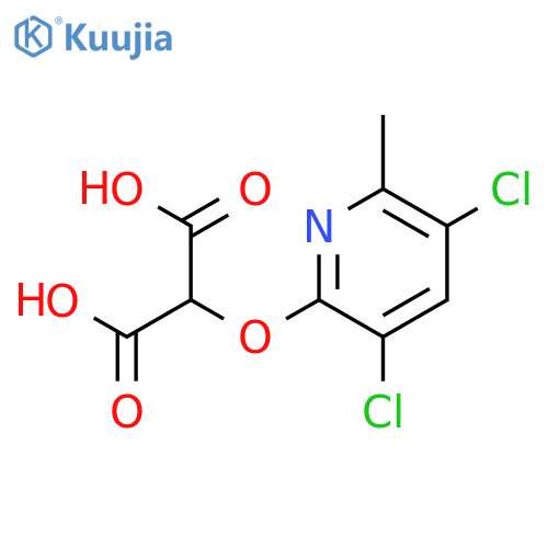 PROPANEDIOIC ACID, [(3,5-DICHLORO-6-METHYL-2-PYRIDINYL)OXY]- structure