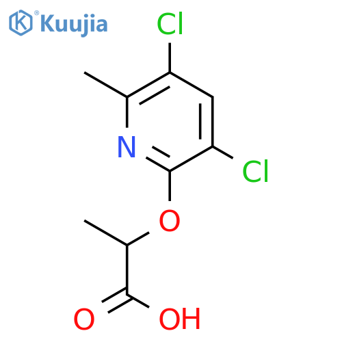 Propanoic acid, 2-[(3,5-dichloro-6-methyl-2-pyridinyl)oxy]- structure