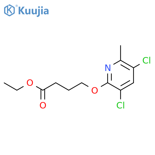 BUTANOIC ACID, 4-[(3,5-DICHLORO-6-METHYL-2-PYRIDINYL)OXY]-, ETHYL ESTER structure