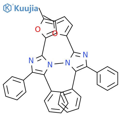 1,1'-Bi-1H-imidazole, 2,2'-bis(5-methyl-2-furanyl)-4,4',5,5'-tetraphenyl- structure