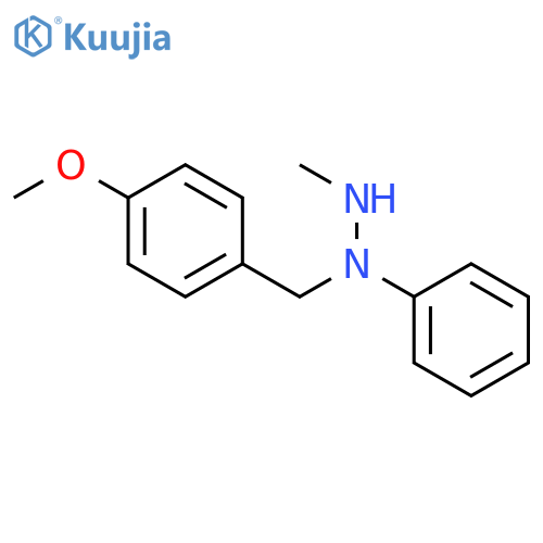 HYDRAZINE, 1-[(4-METHOXYPHENYL)METHYL]-2-METHYL-1-PHENYL- structure