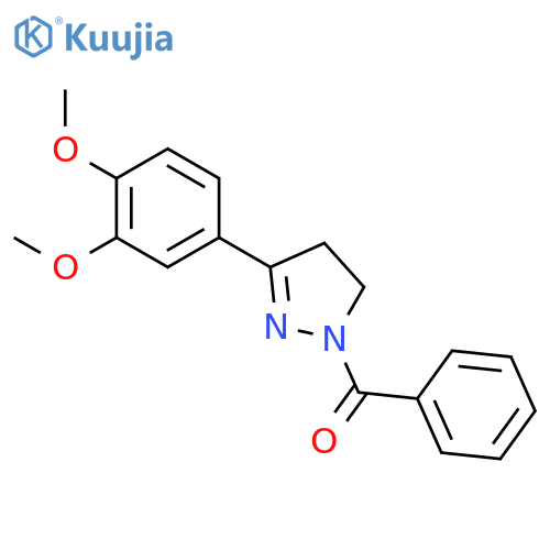 1H-Pyrazole, 1-benzoyl-3-(3,4-dimethoxyphenyl)-4,5-dihydro- structure