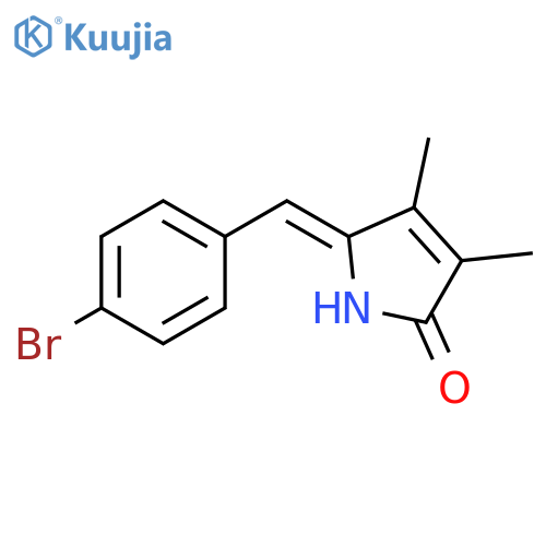 2H-Pyrrol-2-one, 5-[(4-bromophenyl)methylene]-1,5-dihydro-3,4-dimethyl-, (Z)- (9CI) structure