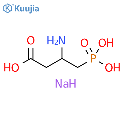 Butanoic acid, 3-amino-4-phosphono-, sodium salt (1:) structure
