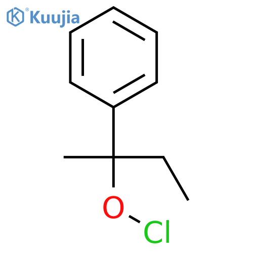 Hypochlorous acid, 1-methyl-1-phenylpropyl ester, (+)- structure