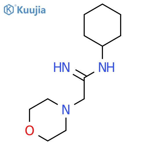 4-MORPHOLINEETHANIMIDAMIDE, N-CYCLOHEXYL- structure