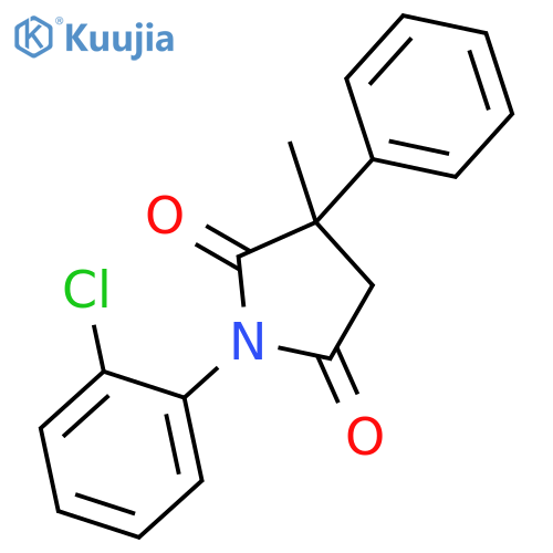 2,5-Pyrrolidinedione, 1-(2-chlorophenyl)-3-methyl-3-phenyl- structure