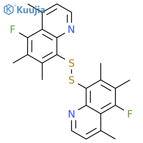 8,8'-Disulfanediylbis(5-fluoro-4,6,7-trimethylquinoline) structure
