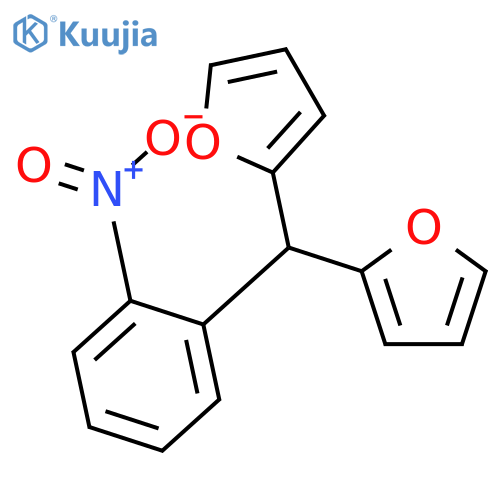 FURAN, 2,2'-[(2-NITROPHENYL)METHYLENE]BIS- structure