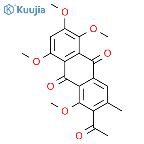 9,10-ANTHRACENEDIONE, 2-ACETYL-1,5,6,8-TETRAMETHOXY-3-METHYL- structure