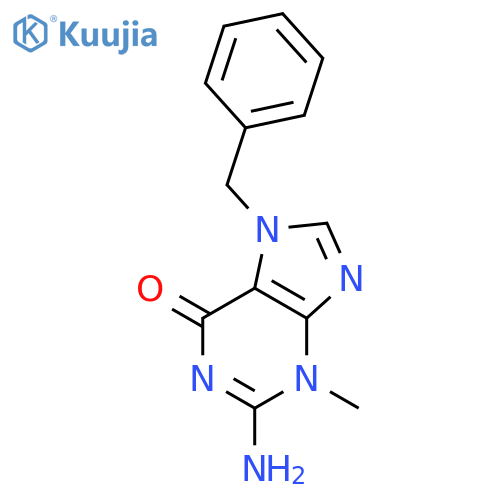 6H-Purin-6-one, 2-amino-3,7-dihydro-3-methyl-7-(phenylmethyl)- structure