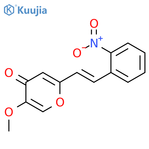 4H-PYRAN-4-ONE, 5-METHOXY-2-[2-(2-NITROPHENYL)ETHENYL]- structure