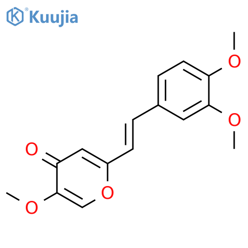 4H-Pyran-4-one, 2-[2-(3,4-dimethoxyphenyl)ethenyl]-5-methoxy- structure