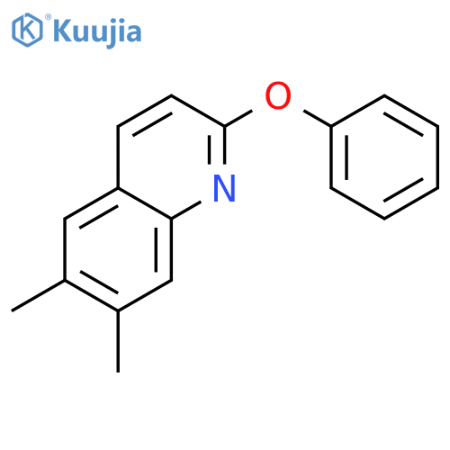 QUINOLINE, 6,7-DIMETHYL-2-PHENOXY- structure