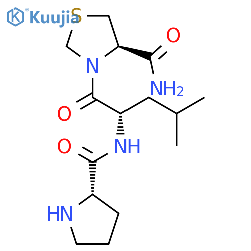 4-THIAZOLIDINECARBOXAMIDE, 3-(N-L-PROLYL-L-LEUCYL)-, (R)- structure