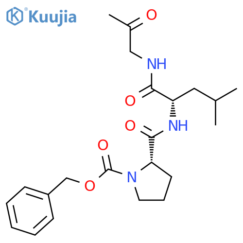 L-LEUCINAMIDE, 1-[(PHENYLMETHOXY)CARBONYL]-L-PROLYL-N-(2-OXOPROPYL)- structure