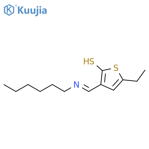 5-Ethyl-3-[(hexylamino)methylidene]thiophene-2(3H)-thione structure