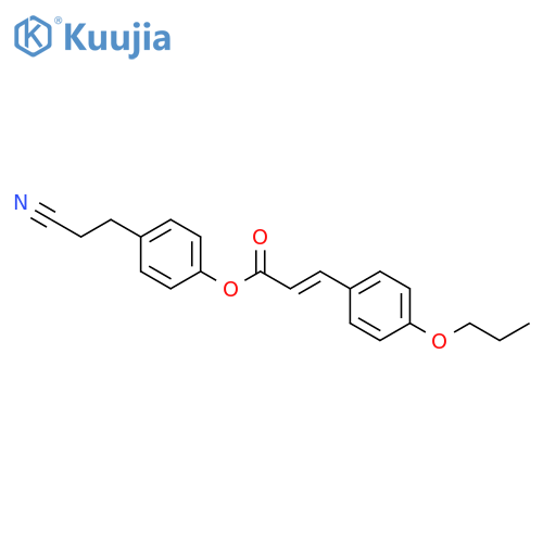 2-PROPENOIC ACID, 3-(4-PROPOXYPHENYL)-, 4-(2-CYANOETHYL)PHENYL ESTER structure
