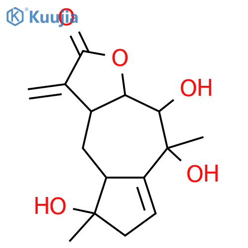 Azuleno[6,5-b]furan-2(3H)-one,3a,4,4a,5,6,8,9,9a-octahydro-5,8,9-trihydroxy-5,8-dimethyl-3-methylene- (9CI) structure