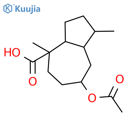4-Azulenecarboxylic acid, 7-(acetyloxy)decahydro-1,4-dimethyl- structure
