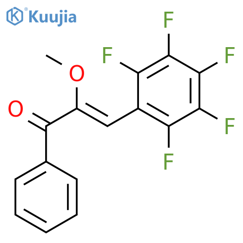 2-Propen-1-one, 2-methoxy-3-(pentafluorophenyl)-1-phenyl- structure