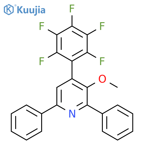 Pyridine, 3-methoxy-4-(pentafluorophenyl)-2,6-diphenyl- structure