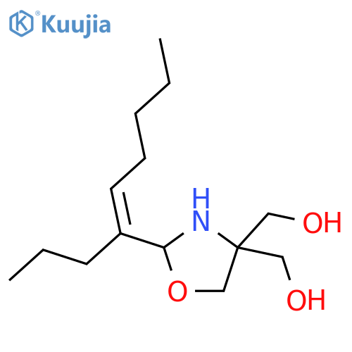 4,4-Oxazolidinedimethanol, 2-(1-propyl-1-hexenyl)- structure