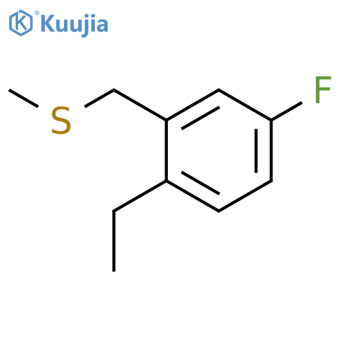 BENZENE, 1-ETHYL-4-FLUORO-2-[(METHYLTHIO)METHYL]- structure