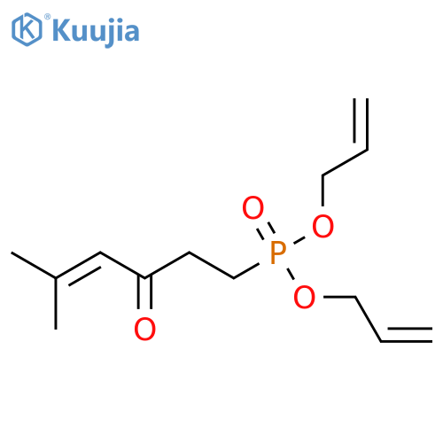 PHOSPHONIC ACID, (5-METHYL-3-OXO-4-HEXENYL)-, DI-2-PROPENYL ESTER structure