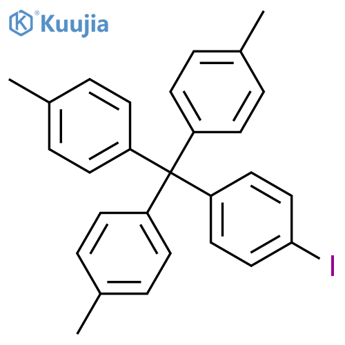 Benzene, 1,1',1''-[(4-iodophenyl)methylidyne]tris[4-methyl- structure