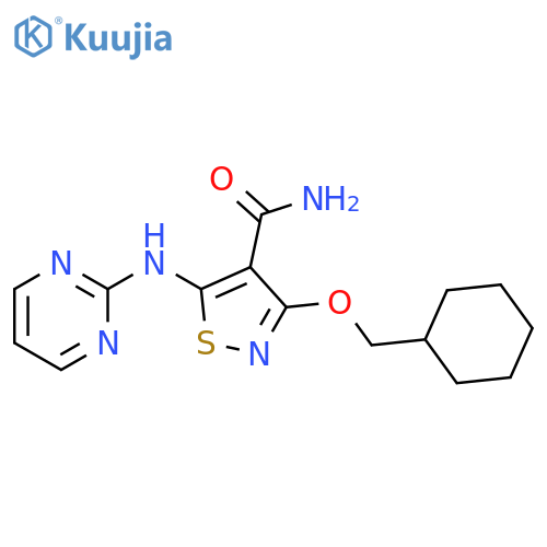 4-Isothiazolecarboxamide,3-(cyclohexylmethoxy)-5-(2-pyrimidinylamino)- structure