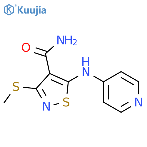 4-Isothiazolecarboxamide, 3-(methylthio)-5-(4-pyridinylamino)- structure
