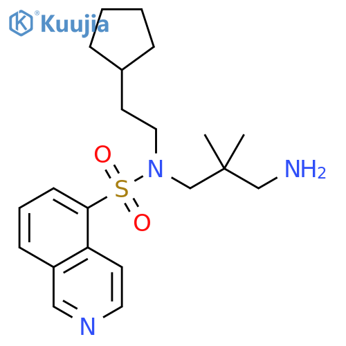 5-Isoquinolinesulfonamide,N-(3-amino-2,2-dimethylpropyl)-N-(2-cyclopentylethyl)- structure