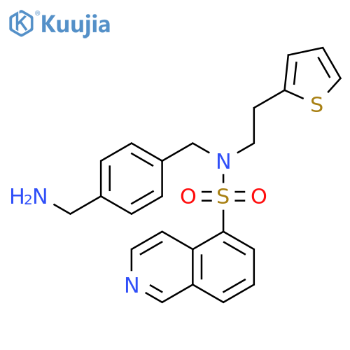 5-Isoquinolinesulfonamide,N-[[4-(aminomethyl)phenyl]methyl]-N-[2-(2-thienyl)ethyl]- structure
