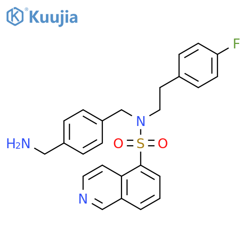 5-Isoquinolinesulfonamide,N-[[4-(aminomethyl)phenyl]methyl]-N-[2-(4-fluorophenyl)ethyl]- structure