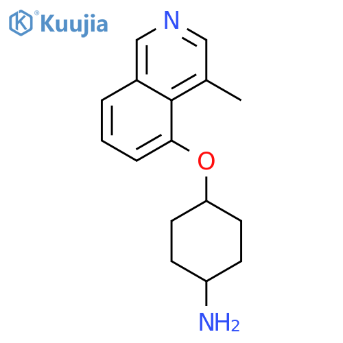 Cyclohexanamine, 4-[(4-methyl-5-isoquinolinyl)oxy]-, cis- structure