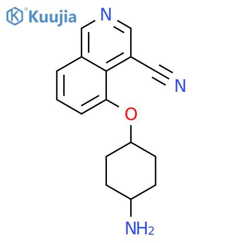 4-Isoquinolinecarbonitrile, 5-[(cis-4-aminocyclohexyl)oxy]- structure