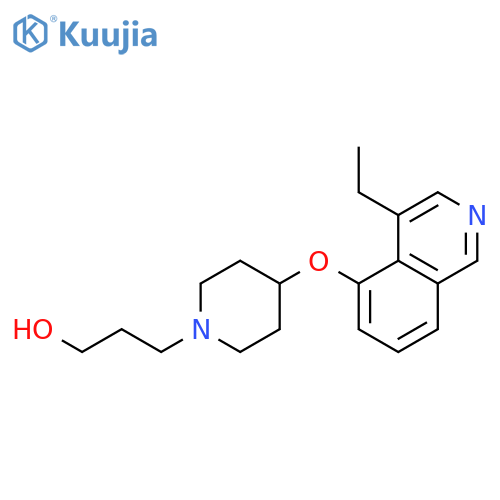 1-Piperidinepropanol, 4-[(4-ethyl-5-isoquinolinyl)oxy]- structure