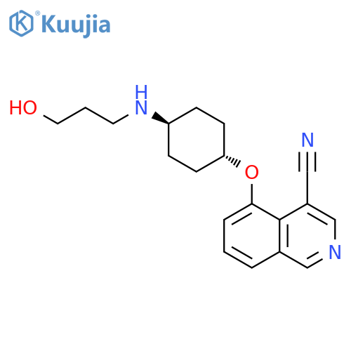 4-Isoquinolinecarbonitrile,5-[[trans-4-[(3-hydroxypropyl)amino]cyclohexyl]oxy]- structure