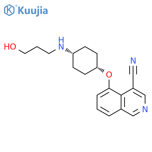 4-Isoquinolinecarbonitrile,5-[[cis-4-[(3-hydroxypropyl)amino]cyclohexyl]oxy]- structure