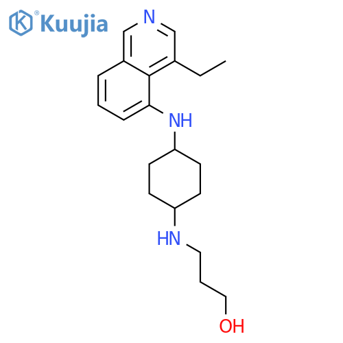 1-Propanol, 3-[[cis-4-[(4-ethyl-5-isoquinolinyl)amino]cyclohexyl]amino]- structure