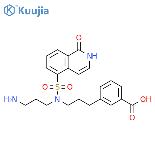 Benzoic acid,3-[3-[(3-aminopropyl)[(1,2-dihydro-1-oxo-5-isoquinolinyl)sulfonyl]amino]propyl]- structure