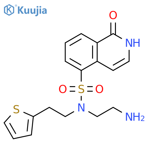 5-Isoquinolinesulfonamide,N-(2-aminoethyl)-1,2-dihydro-1-oxo-N-[2-(2-thienyl)ethyl]- structure