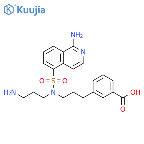 Benzoic acid,3-[3-[[(1-amino-5-isoquinolinyl)sulfonyl](3-aminopropyl)amino]propyl]- structure
