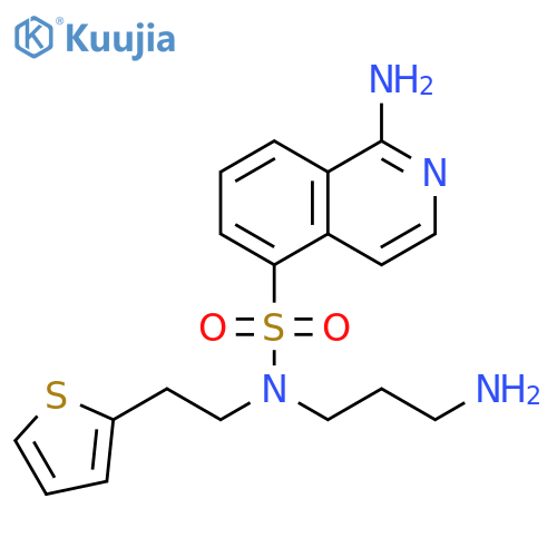 5-Isoquinolinesulfonamide,1-amino-N-(3-aminopropyl)-N-[2-(2-thienyl)ethyl]- structure