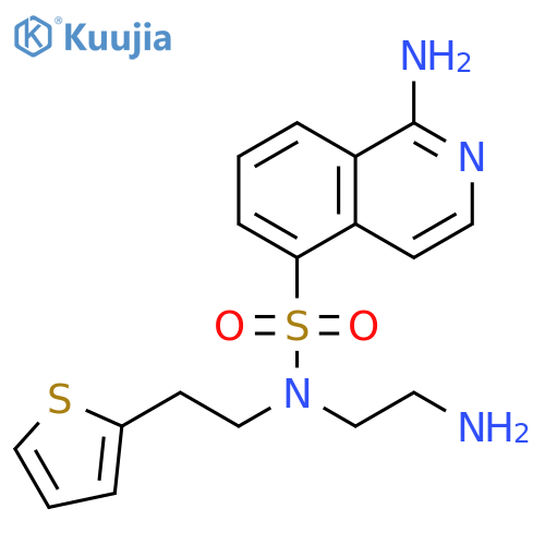 5-Isoquinolinesulfonamide,1-amino-N-(2-aminoethyl)-N-[2-(2-thienyl)ethyl]- structure