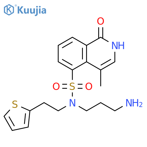 5-Isoquinolinesulfonamide,N-(3-aminopropyl)-1,2-dihydro-4-methyl-1-oxo-N-[2-(2-thienyl)ethyl]- structure
