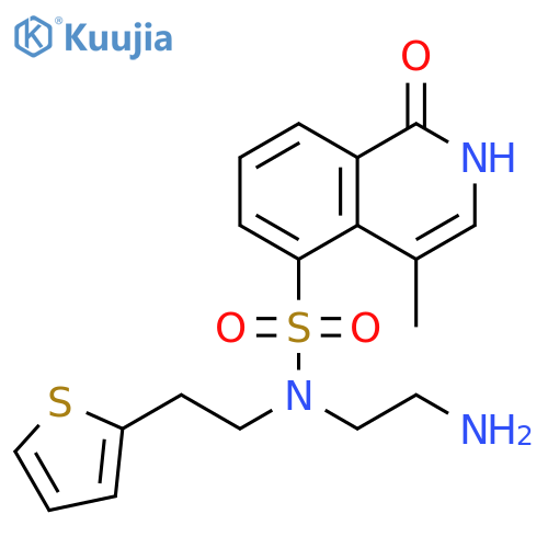 5-Isoquinolinesulfonamide,N-(2-aminoethyl)-1,2-dihydro-4-methyl-1-oxo-N-[2-(2-thienyl)ethyl]- structure
